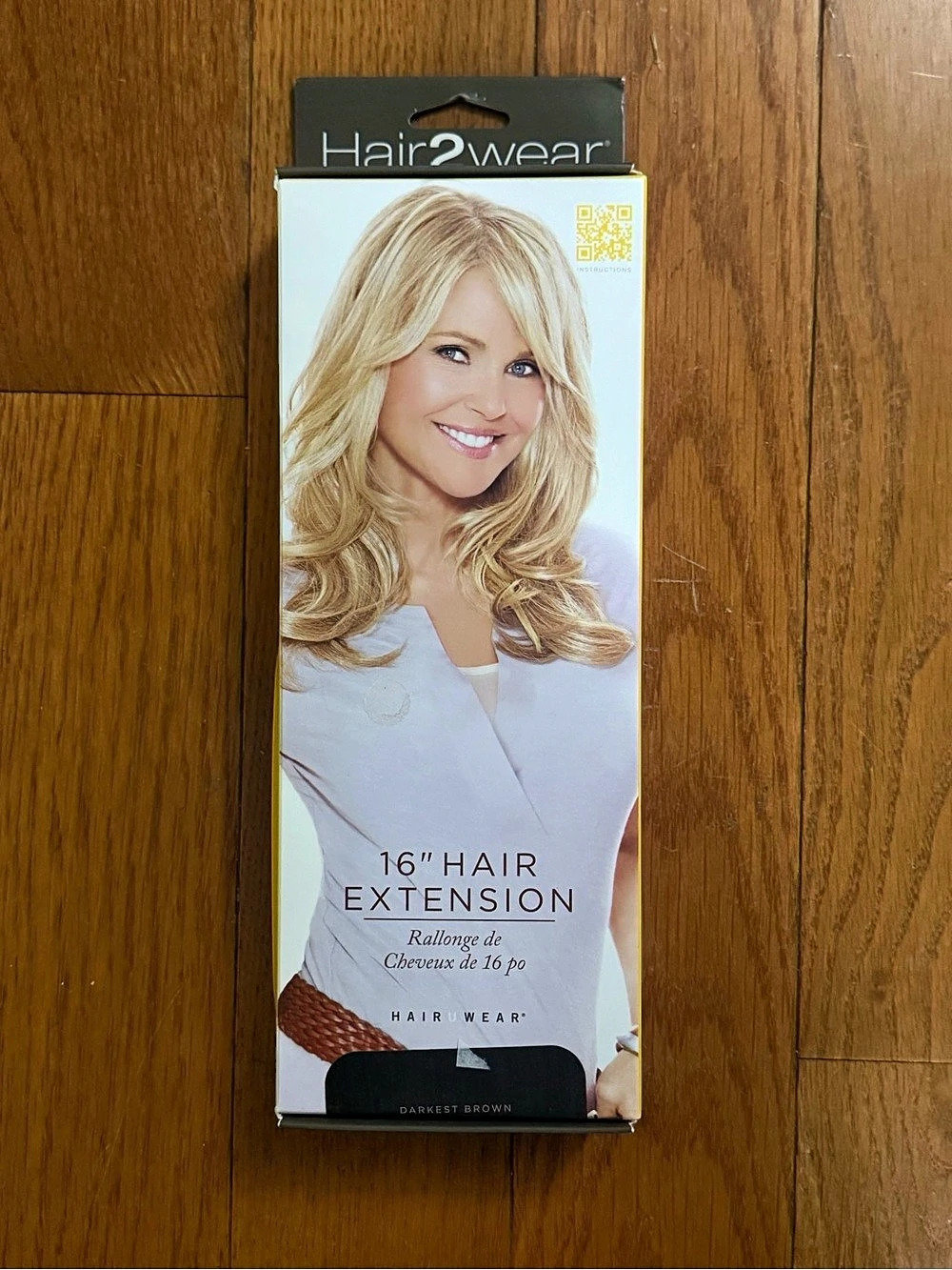 HairUWear Hair2wear 16" Hair Extension Darkest Brown
